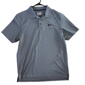 Under Armour HeatGear Loose Fit Shirt Gray Mens Polo Size Large